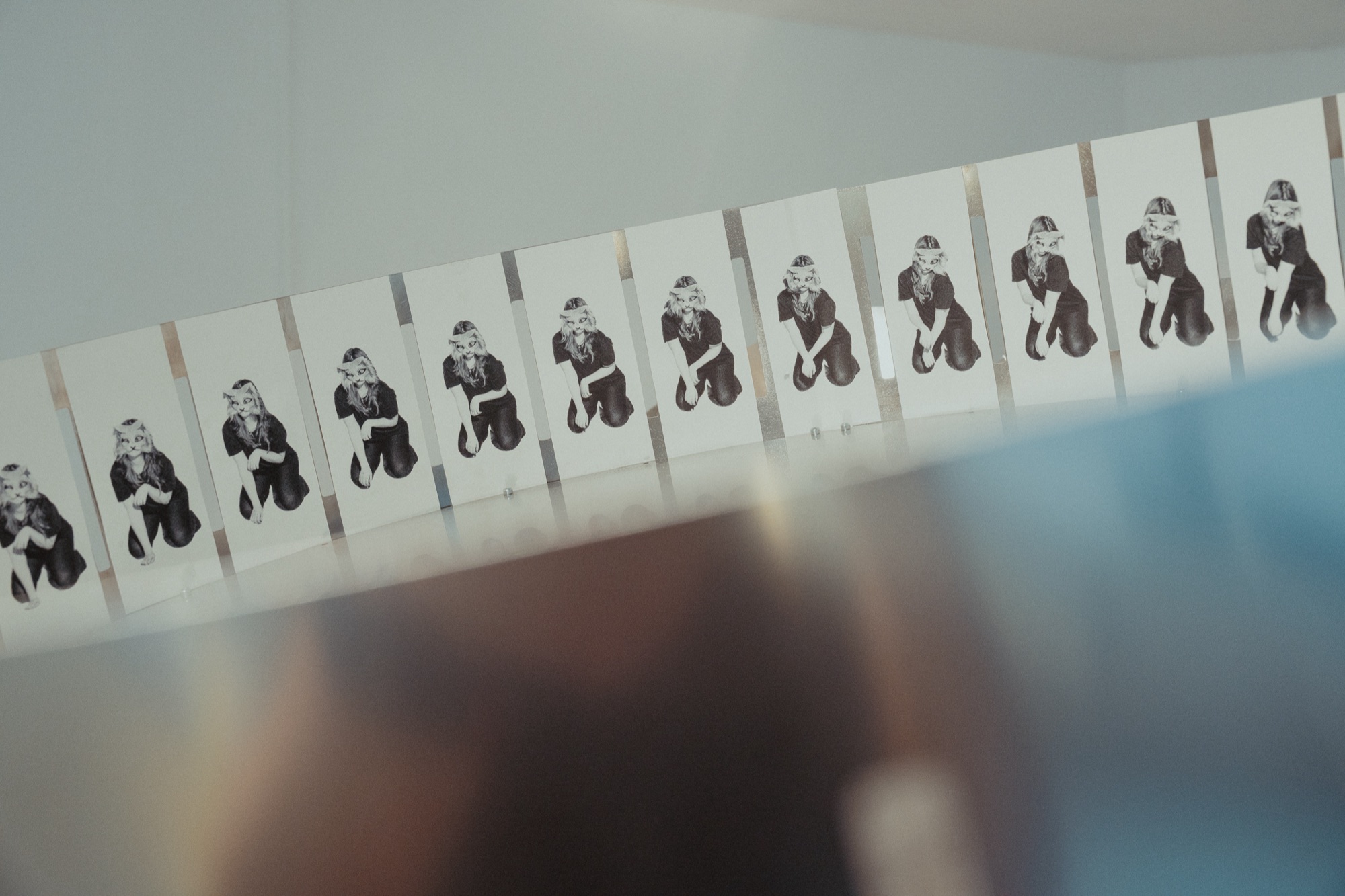 Zoetrope strip — a masked figure in sequence
