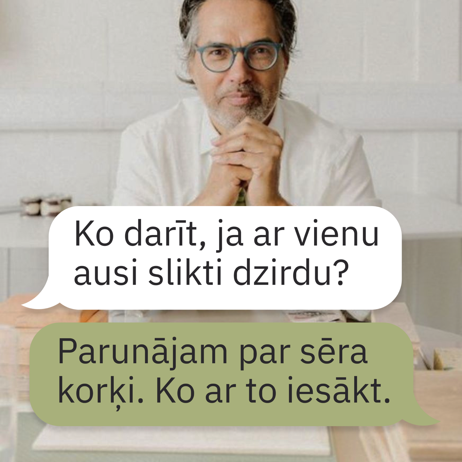 Campaign image — a chat about hearing in one ear